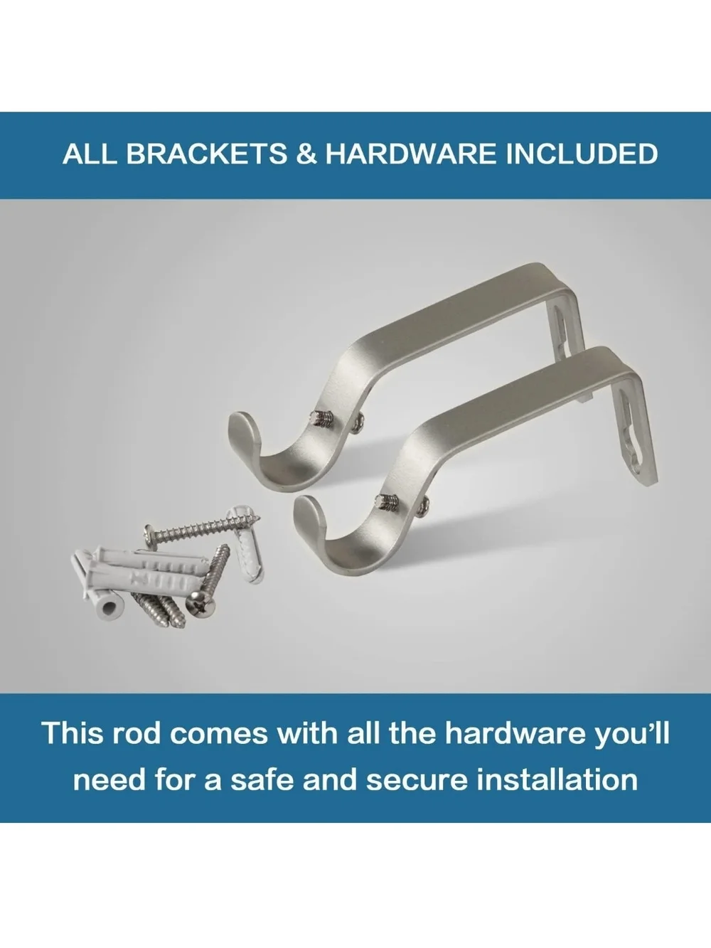 H.VERSAILTEX Window Curtain Rods for Windows 66 to 120 Inches Adjustable. 3/4.